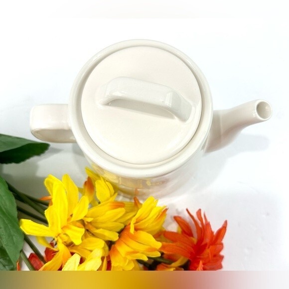 Rae Dunn Artisan Collection By Magenta Tea Pot White & Black - Picture 6 of 9